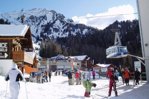 Катание на лыжах, фото, Доломитовые Альпы, Италия