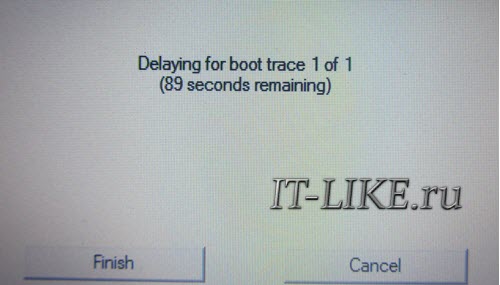 Delaying for boot trace