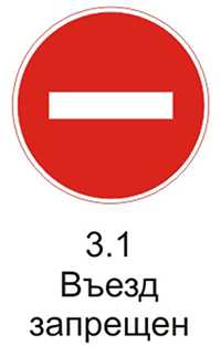 Дорожный знак 3.1 "Въезд запрещен" (Кирпич) комментарии