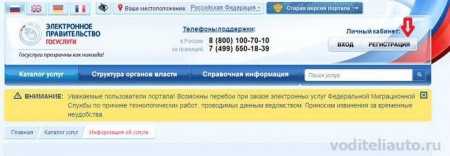 регистрация на портале госуслуг РФ